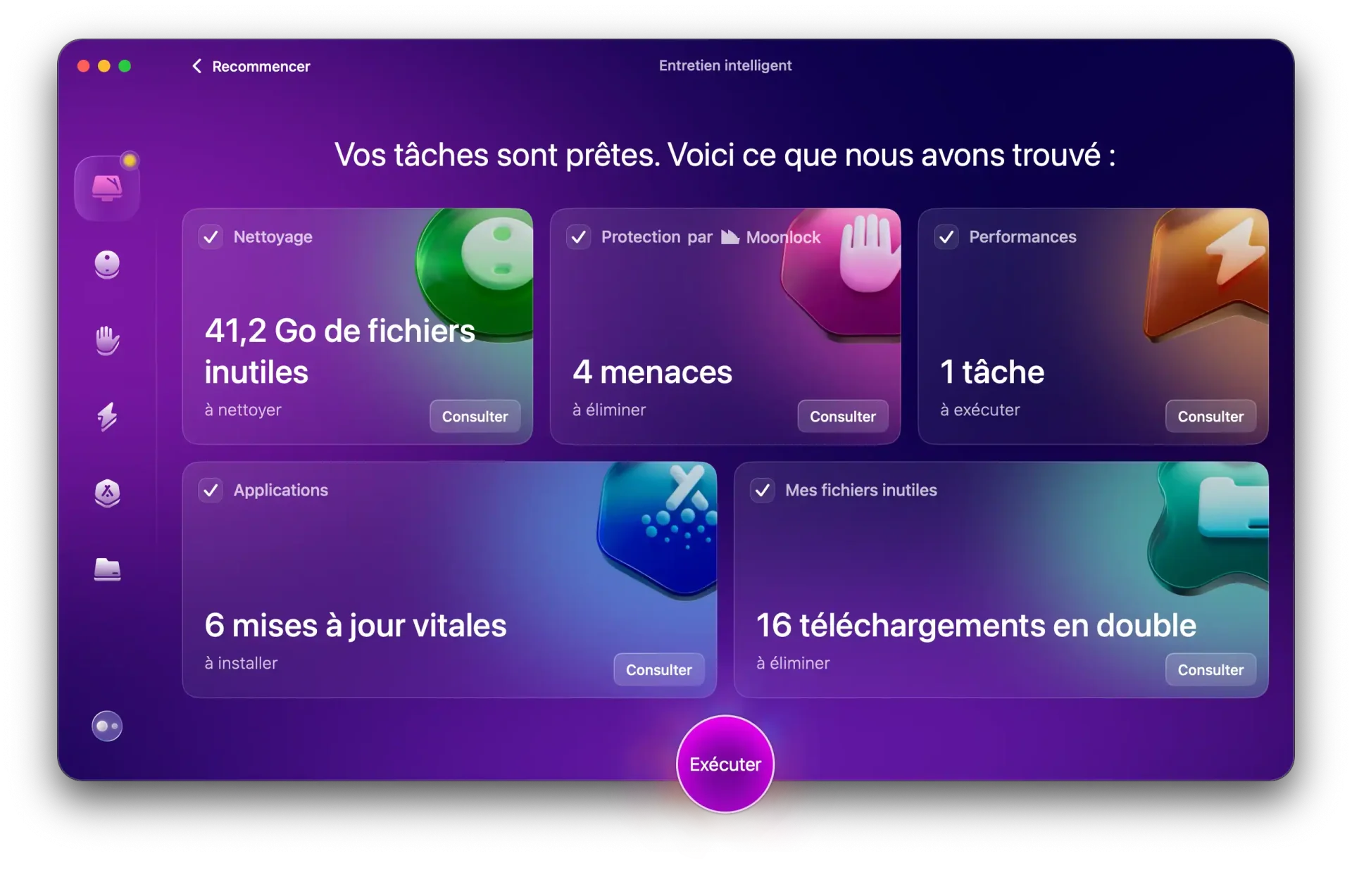 CleanMyMac 2025 – Le test complet 2 02 Smart Care Scan Result FR.jpg