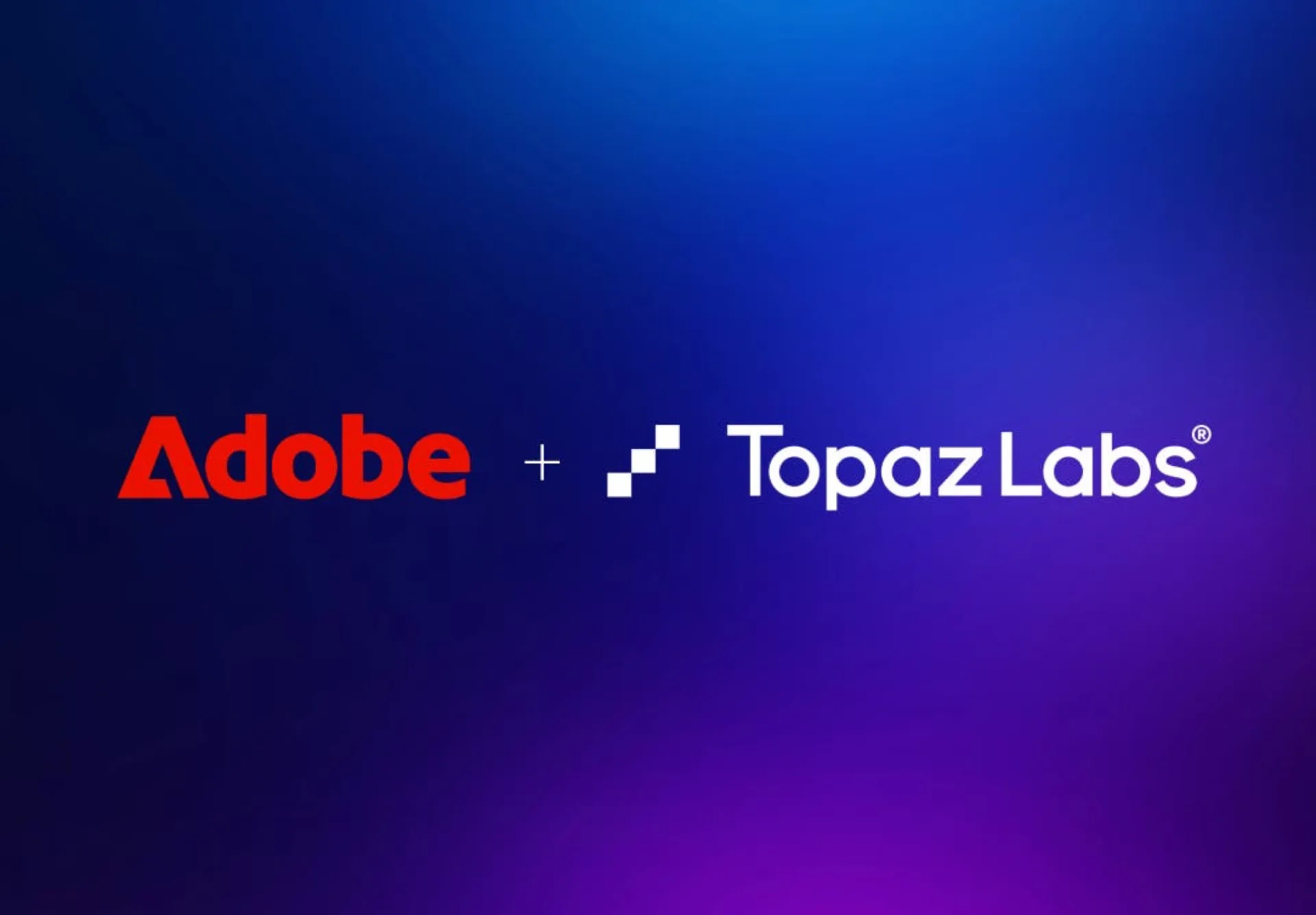 Logos Adobe et Topaz Labs illustrant le rachat annoncé en juin 2026