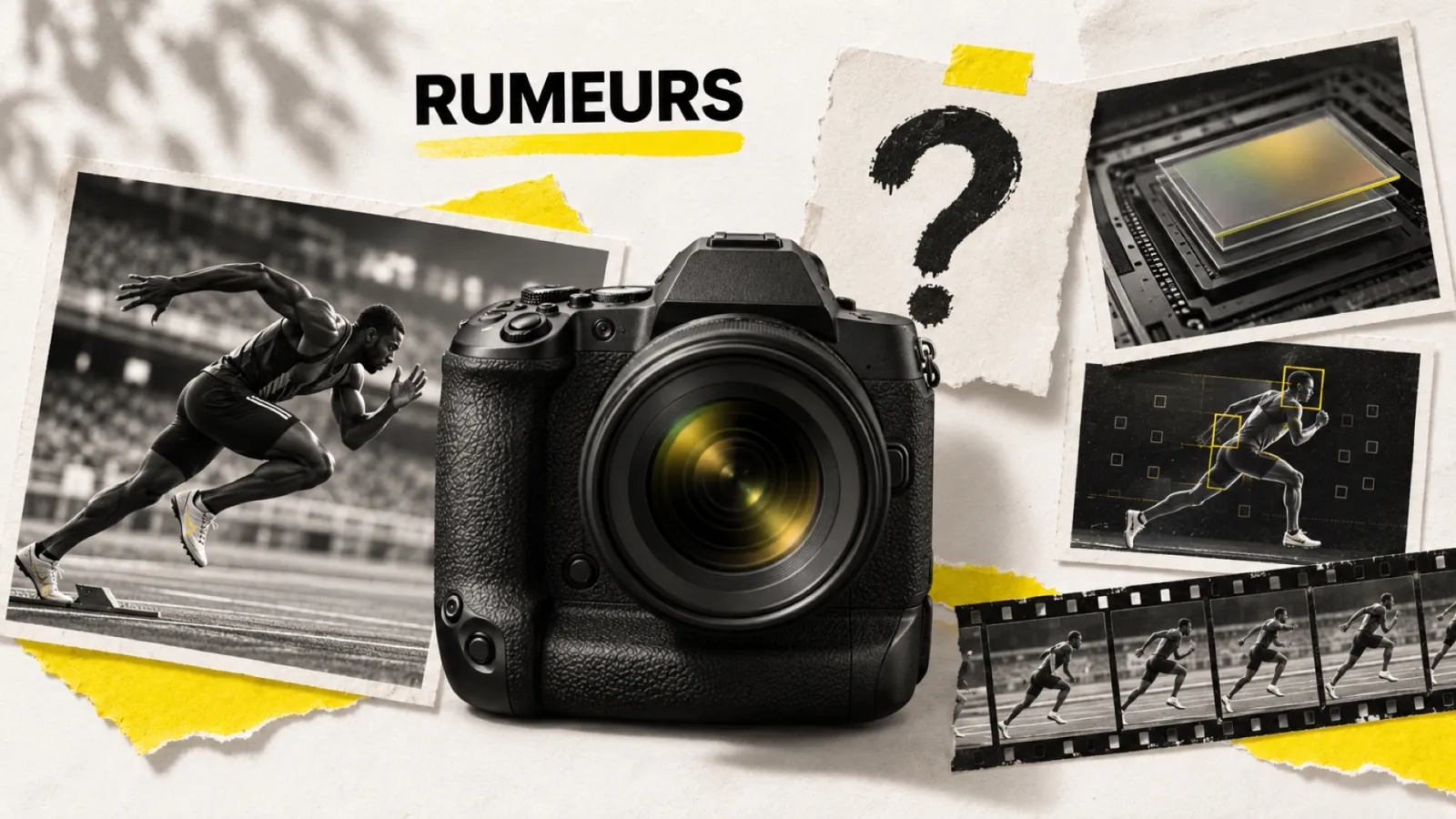 Illustration en collage photographique de l’article « Canon EOS R3 Mark II : tout ce qu’on attend du flagship sport »