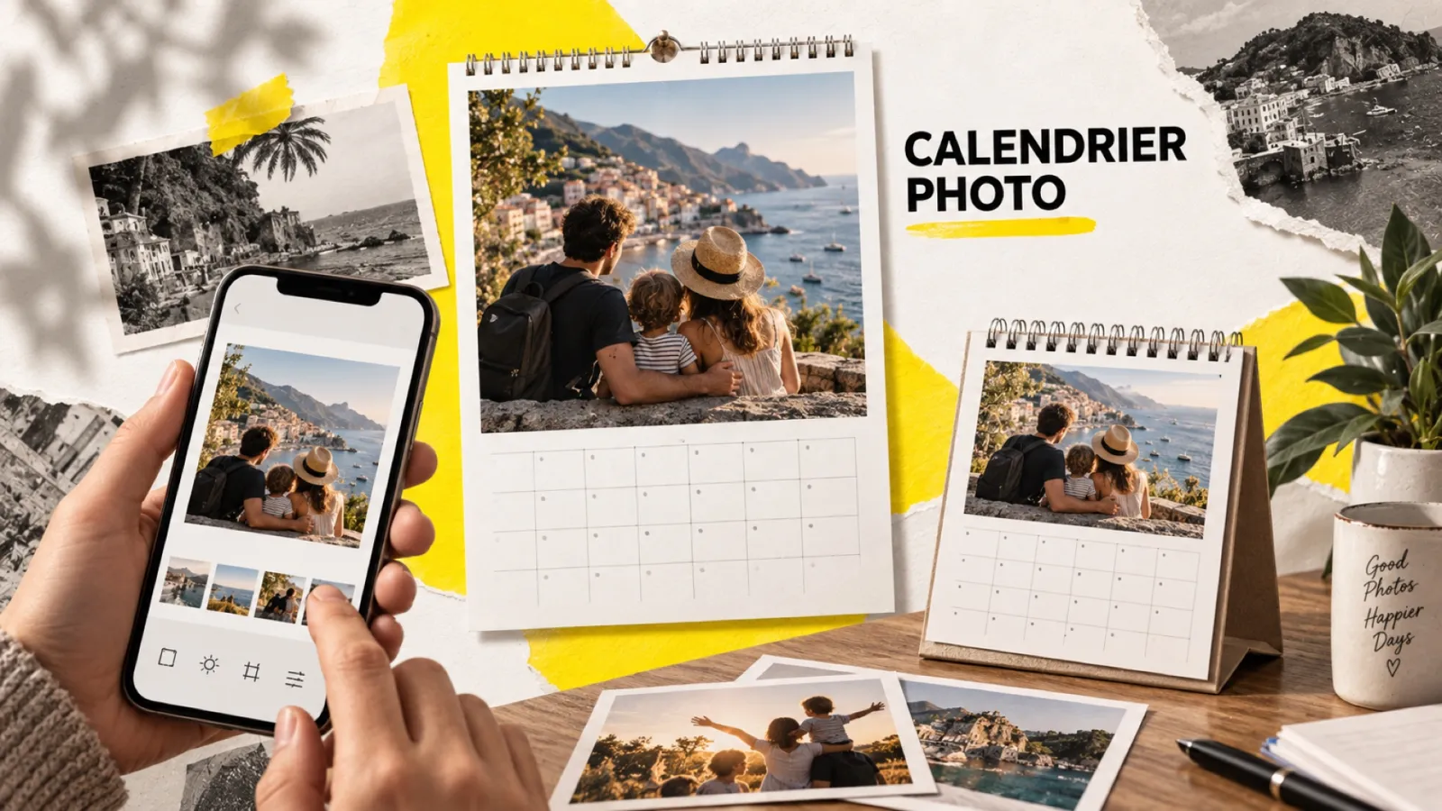 Illustration en collage photographique de l’article « Créer son calendrier photo personnalisé avec Cheerz : notre test »