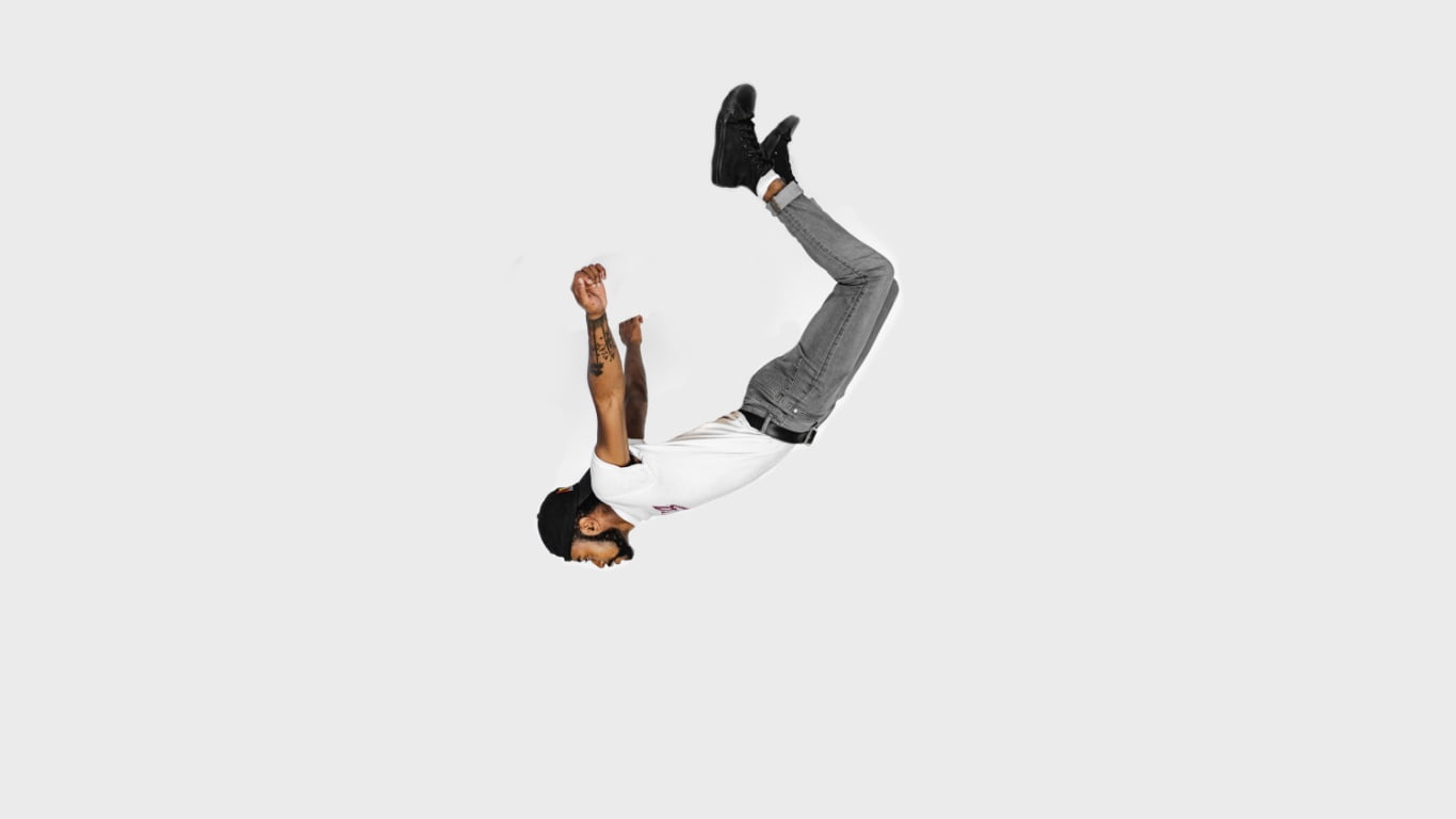 Saut capturé au pic du mouvement — instant décisif