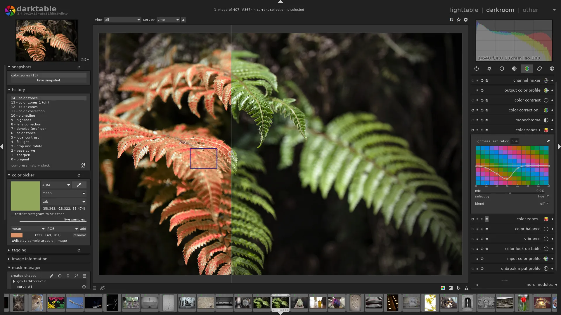 Module darkroom de darktable 5, développement RAW open source