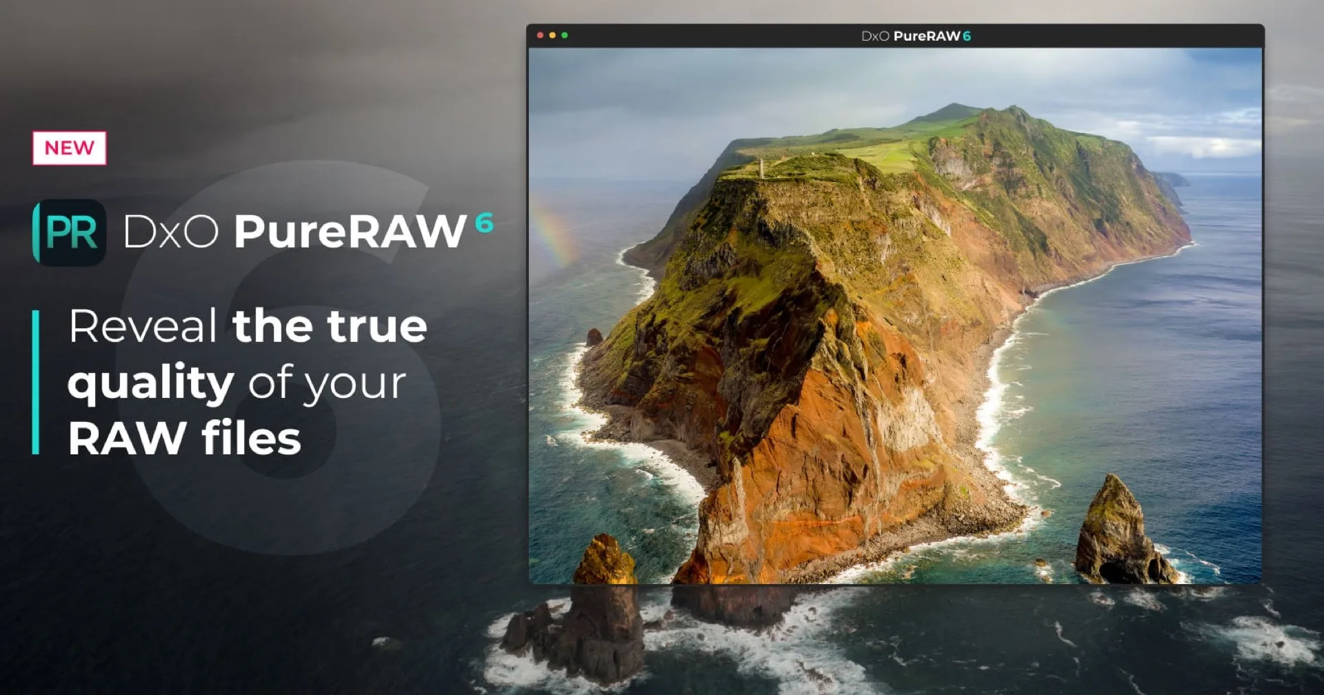DxO PureRAW 6 : visuel officiel de la nouvelle version, sortie en mars 2026