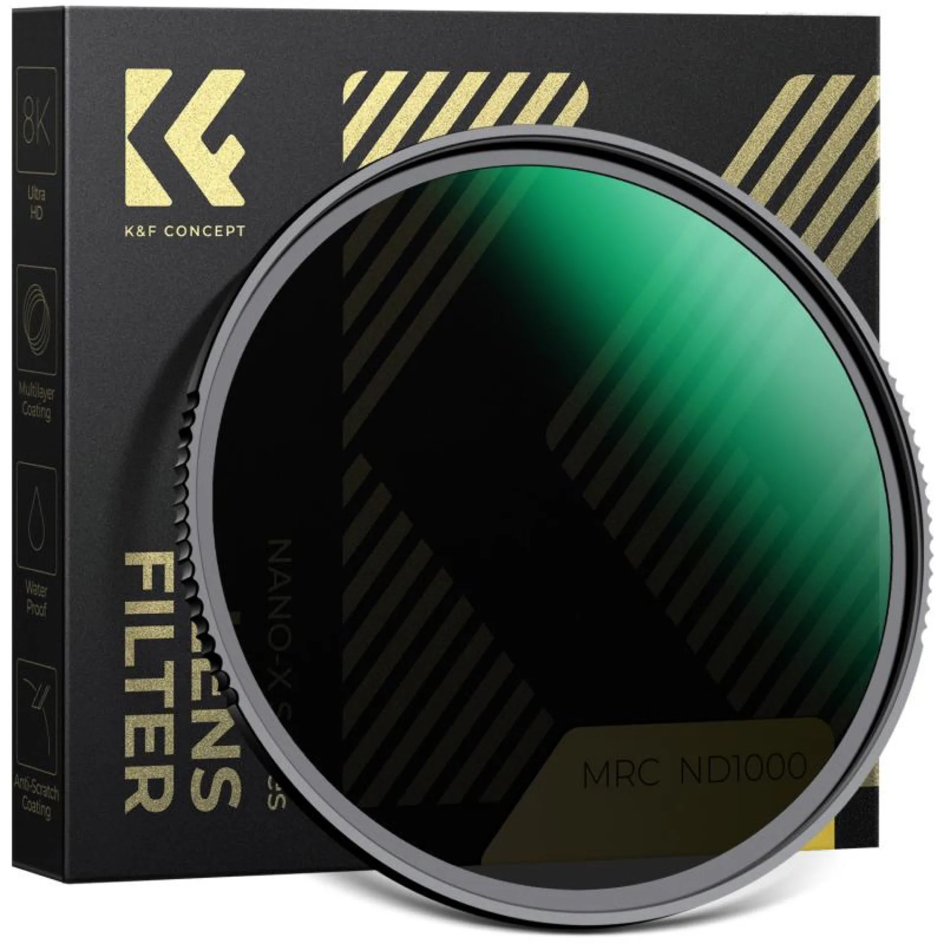Filtre ND1000 K&F Concept Nano-X avec sa boîte