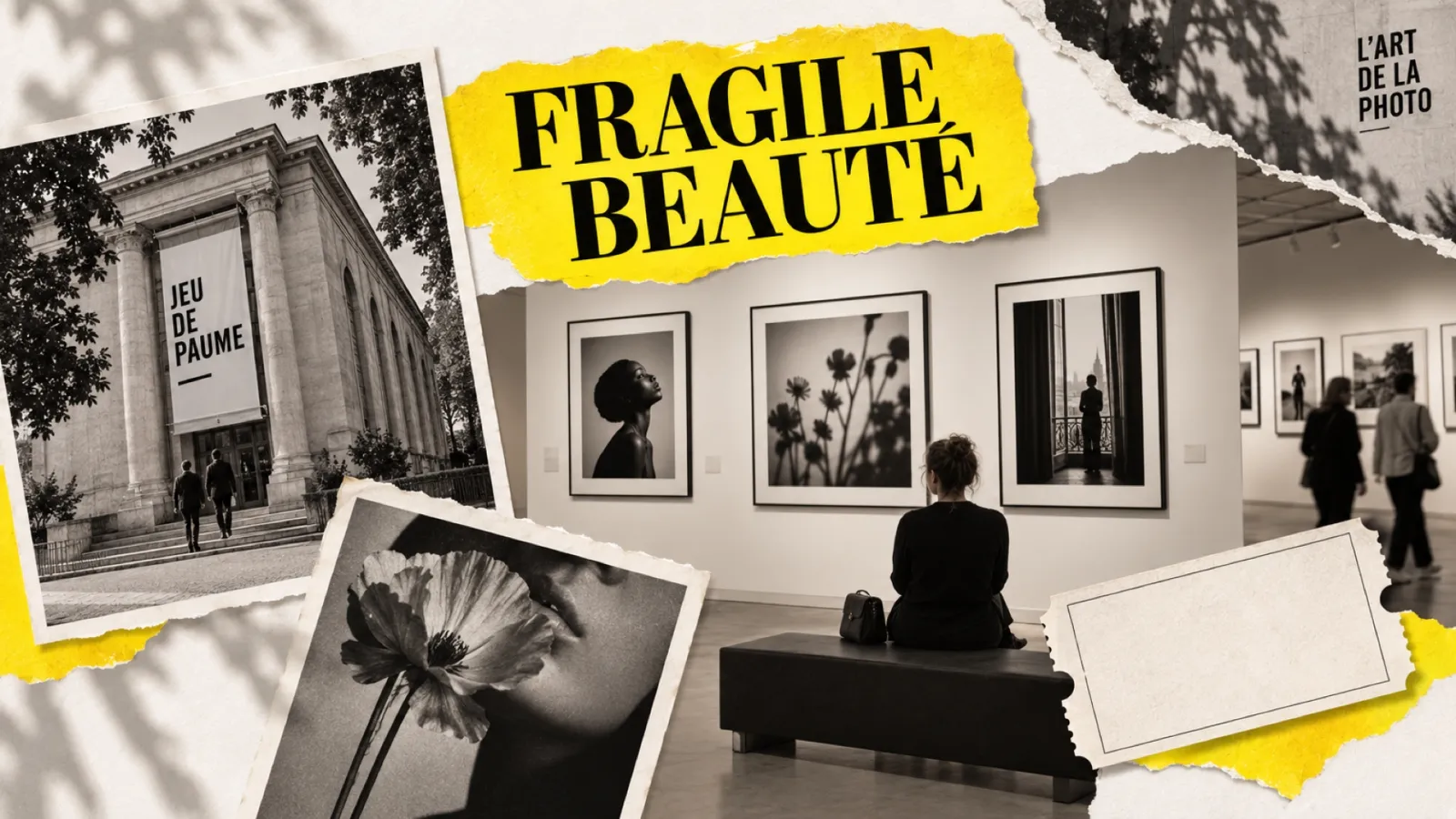 Illustration en collage photographique de l’article « Fragile Beauté au Jeu de Paume : la collection photographique d’Elton John à Paris »