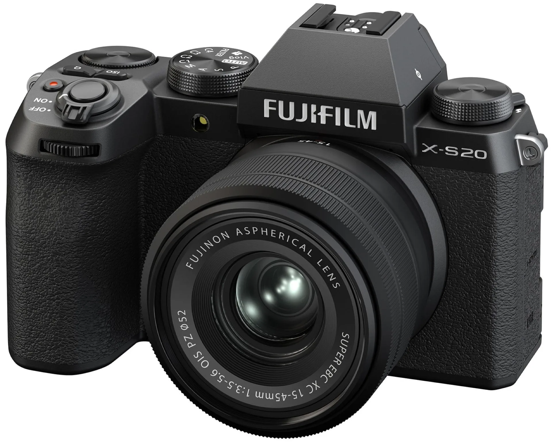 Fujifilm X-S20 vu de trois quarts