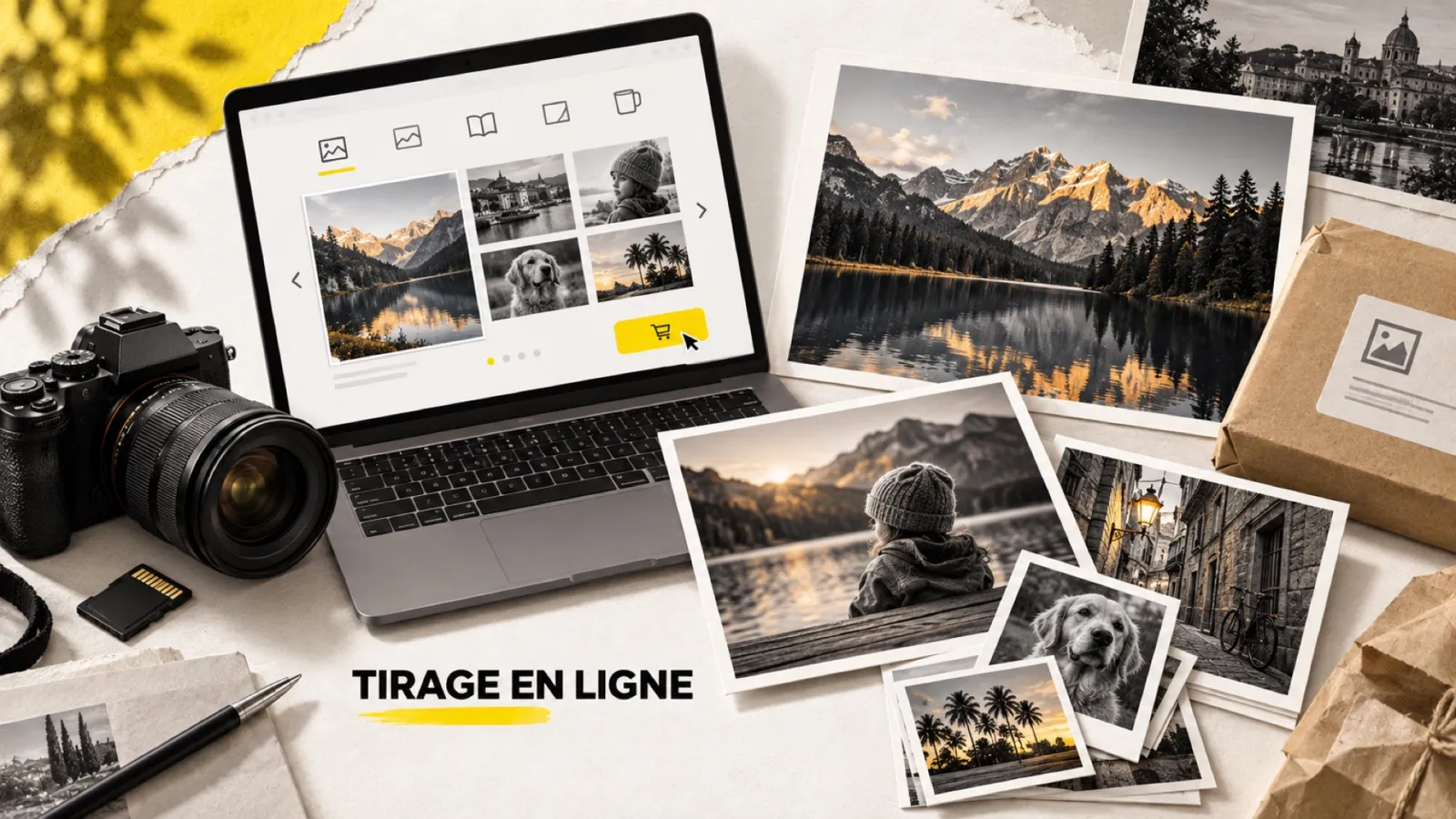 Illustration en collage photographique de l’article « Imprimer vos photos numériques facilement : Conseils et comparatif des meilleurs imprimeurs pour un tirage photo réussi en quelques clics »