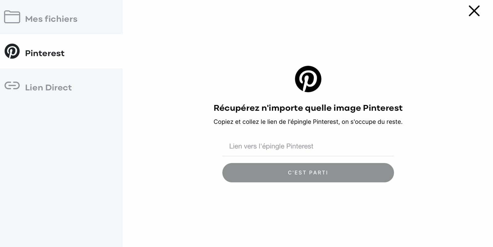 Chargement des photos dans le configurateur Lama Factory