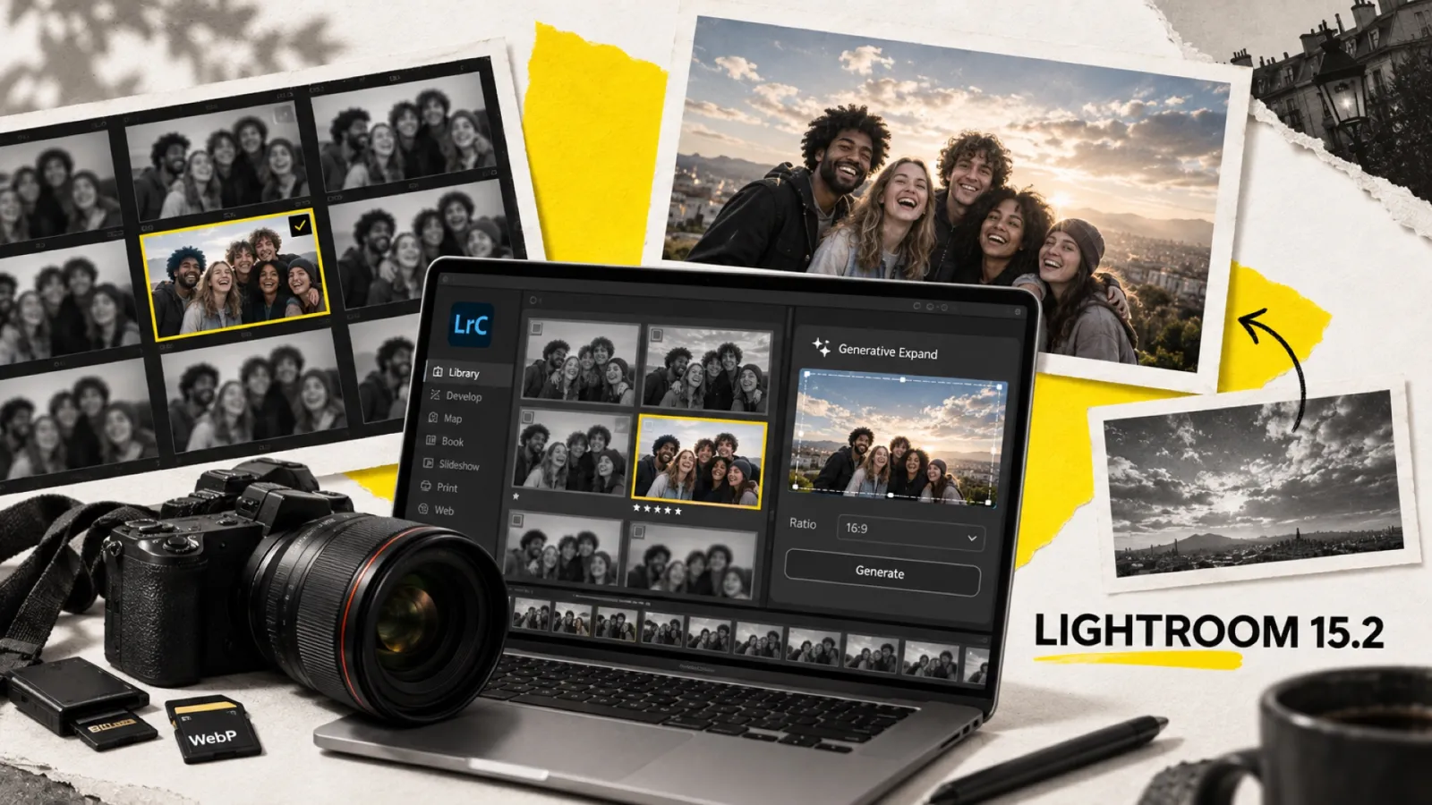 Illustration en collage photographique de l’article « Lightroom Classic 15.2 : les nouveautés à connaître »