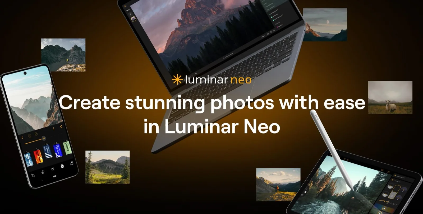 Interface de Luminar, logiciel de retouche photo par IA