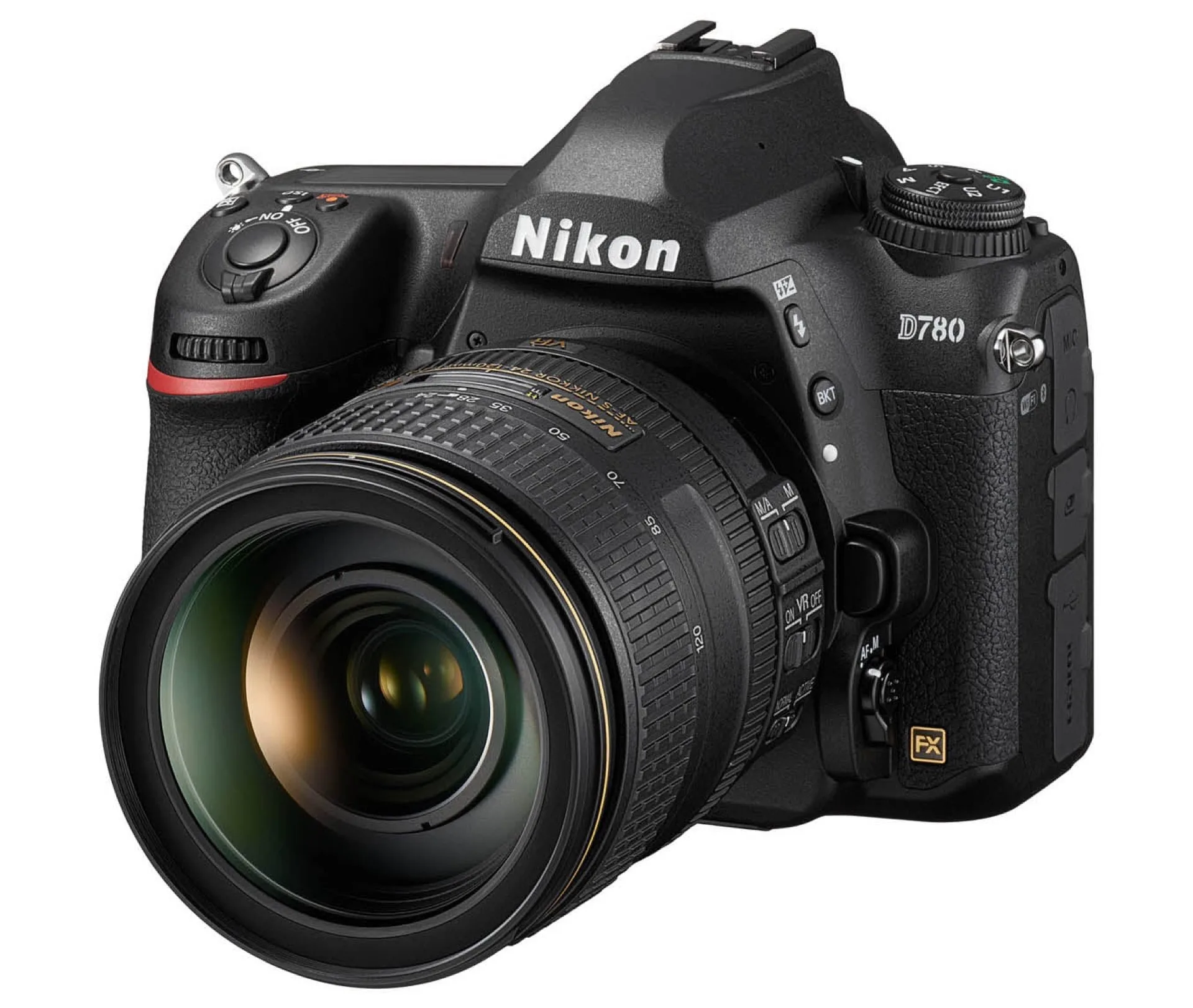 Reflex Nikon D780 vu de trois quarts