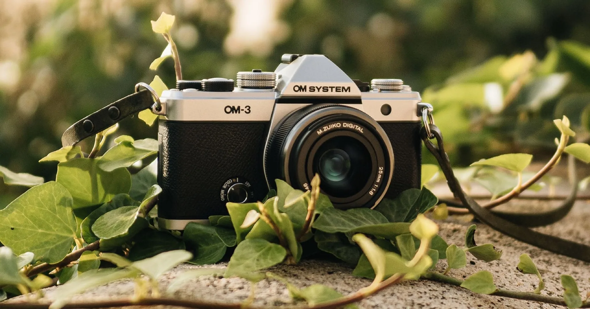 OM System OM-3 vu de trois quarts