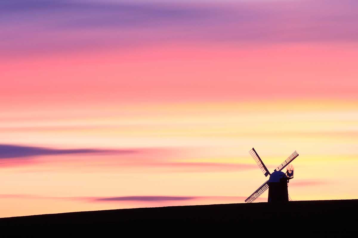 Silhouette graphique à la golden hour