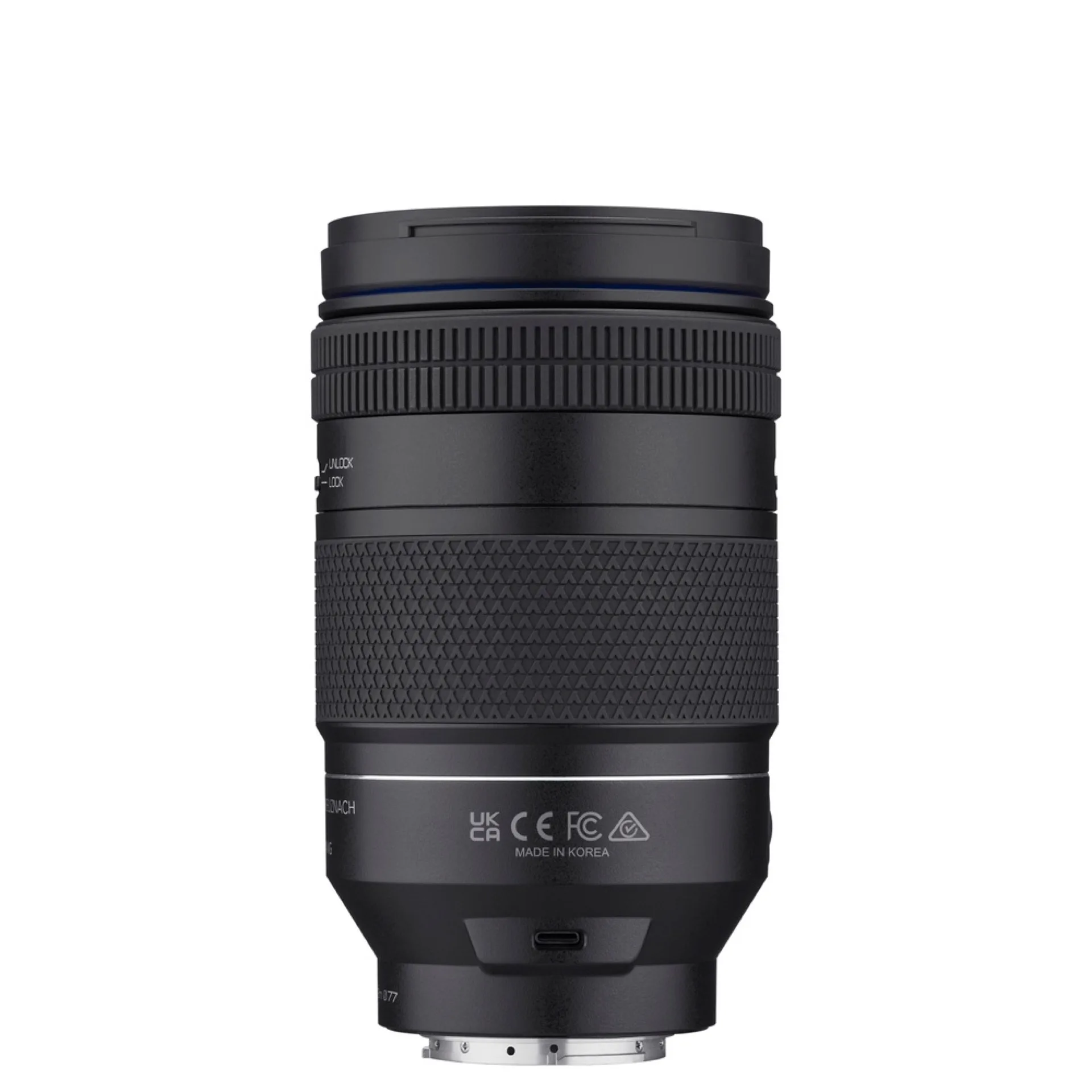Objectif Samyang AF 60-180mm f/2.8 FE vu de profil