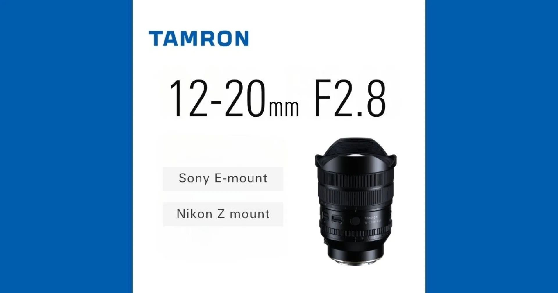 Objectif Tamron 12-20mm f/2.8 Di III VXD (modèle A084)