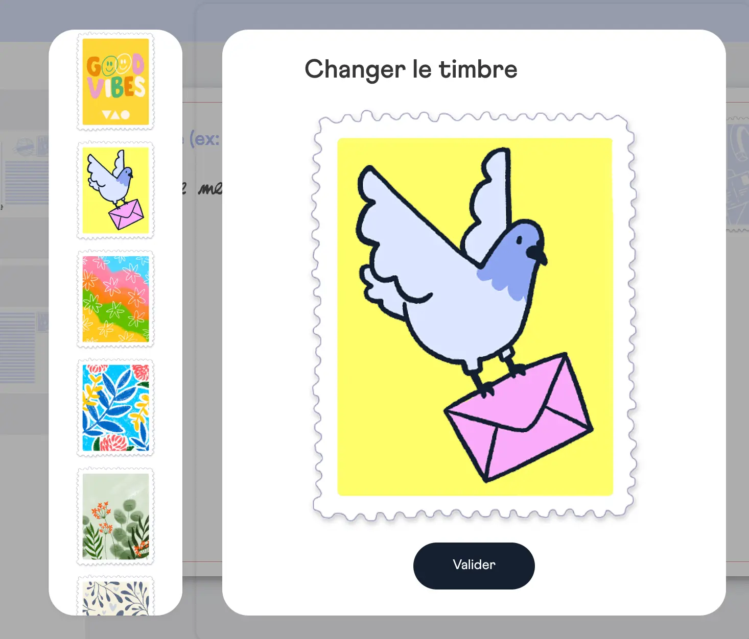 Fizzer : La carte postale 2.0 3 timbres personnalises fizzer